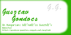 gusztav gondocs business card